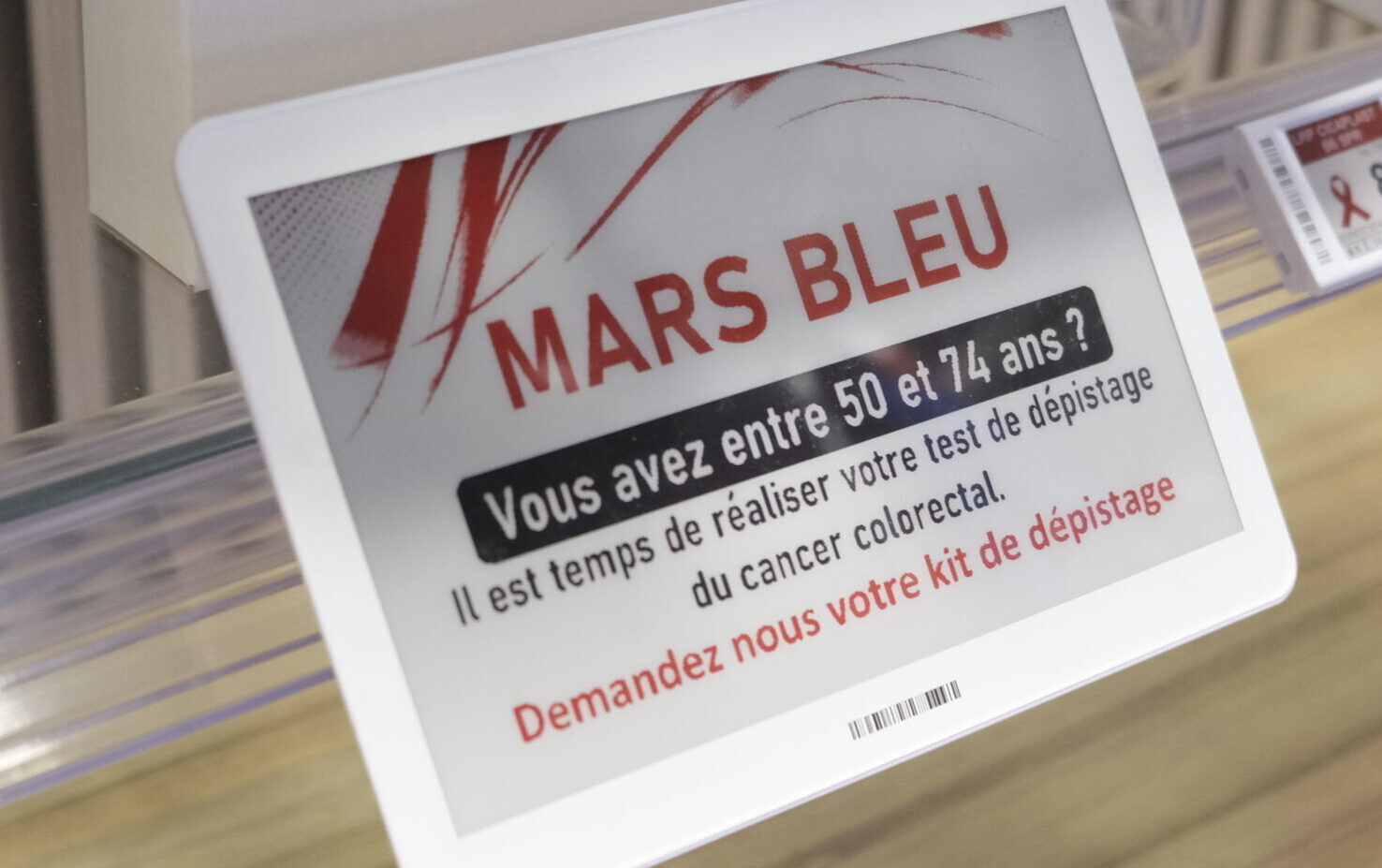 Etiquettes électroniques et prévention santé MARS BLEU